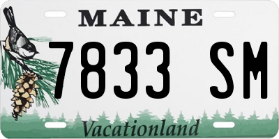 ME license plate 7833SM