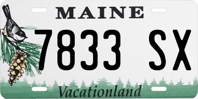 ME license plate 7833SX