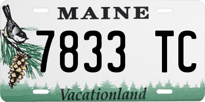ME license plate 7833TC