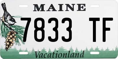 ME license plate 7833TF