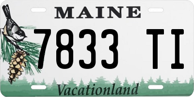 ME license plate 7833TI