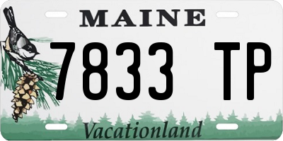 ME license plate 7833TP