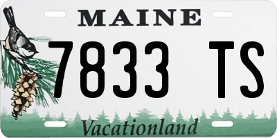 ME license plate 7833TS