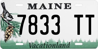 ME license plate 7833TT