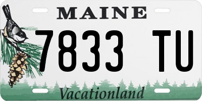 ME license plate 7833TU