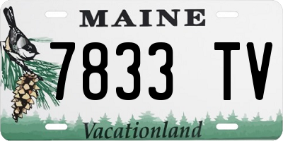ME license plate 7833TV