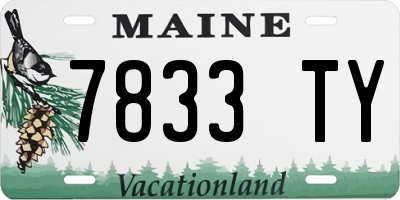 ME license plate 7833TY
