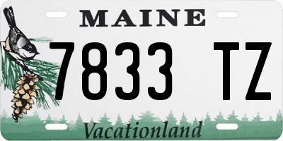 ME license plate 7833TZ