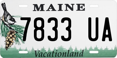 ME license plate 7833UA