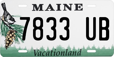 ME license plate 7833UB