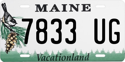 ME license plate 7833UG