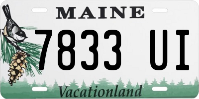 ME license plate 7833UI