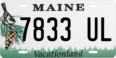 ME license plate 7833UL