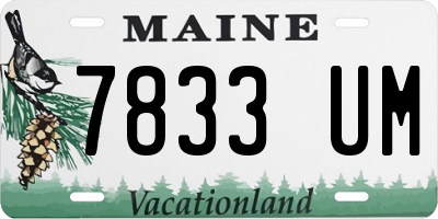 ME license plate 7833UM