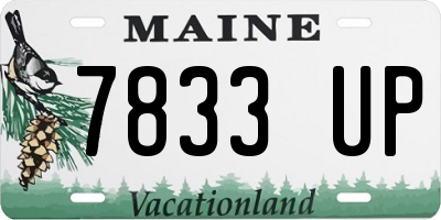 ME license plate 7833UP