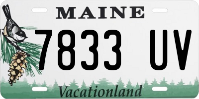 ME license plate 7833UV