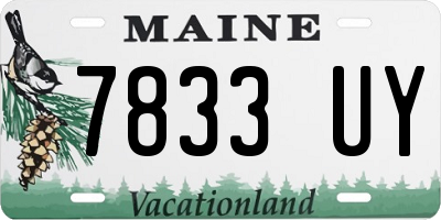 ME license plate 7833UY