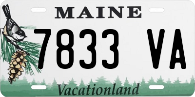 ME license plate 7833VA
