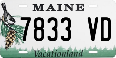 ME license plate 7833VD