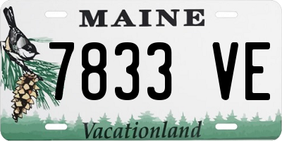 ME license plate 7833VE