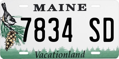 ME license plate 7834SD