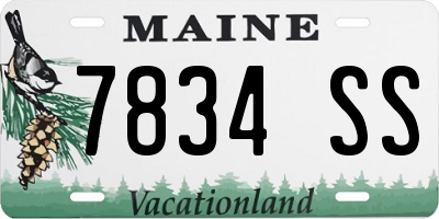 ME license plate 7834SS
