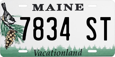 ME license plate 7834ST