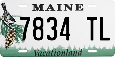 ME license plate 7834TL