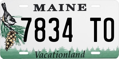 ME license plate 7834TO