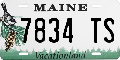 ME license plate 7834TS