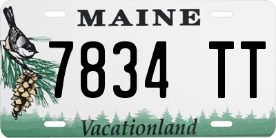 ME license plate 7834TT
