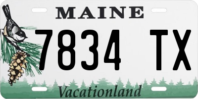 ME license plate 7834TX