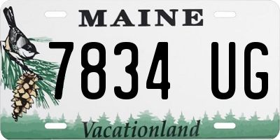 ME license plate 7834UG