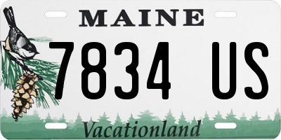 ME license plate 7834US