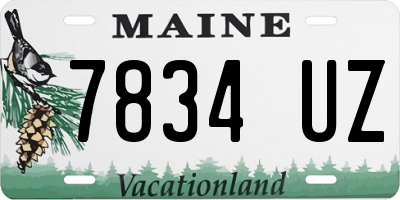 ME license plate 7834UZ
