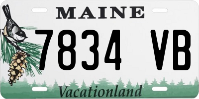 ME license plate 7834VB