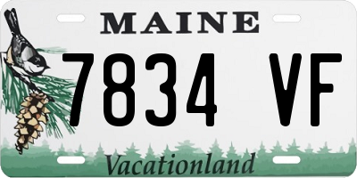 ME license plate 7834VF