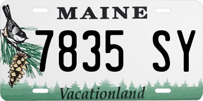 ME license plate 7835SY