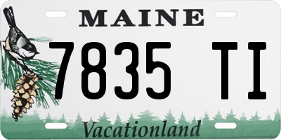 ME license plate 7835TI