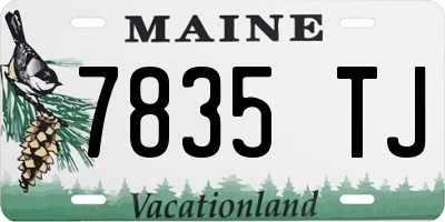 ME license plate 7835TJ