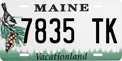 ME license plate 7835TK