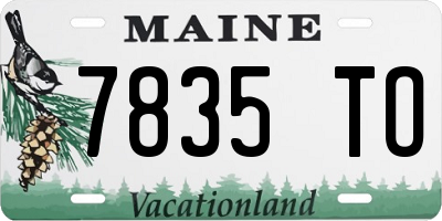 ME license plate 7835TO