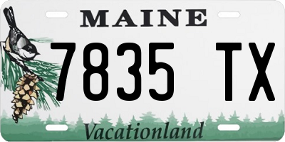 ME license plate 7835TX