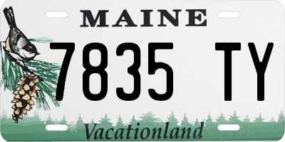 ME license plate 7835TY