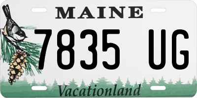 ME license plate 7835UG