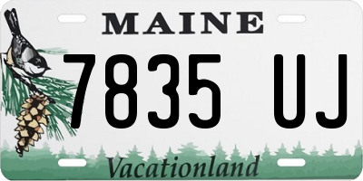 ME license plate 7835UJ