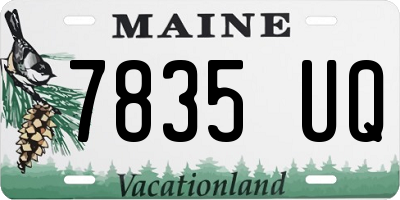 ME license plate 7835UQ