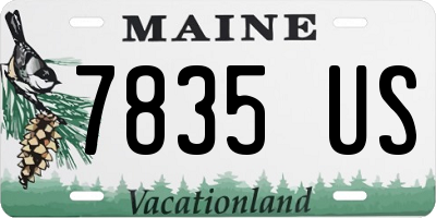 ME license plate 7835US
