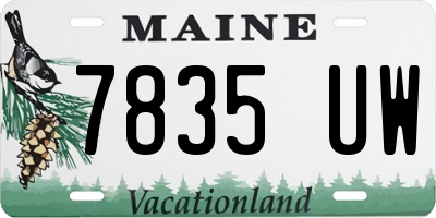 ME license plate 7835UW