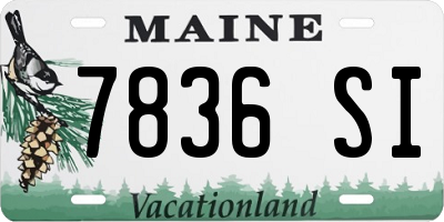 ME license plate 7836SI
